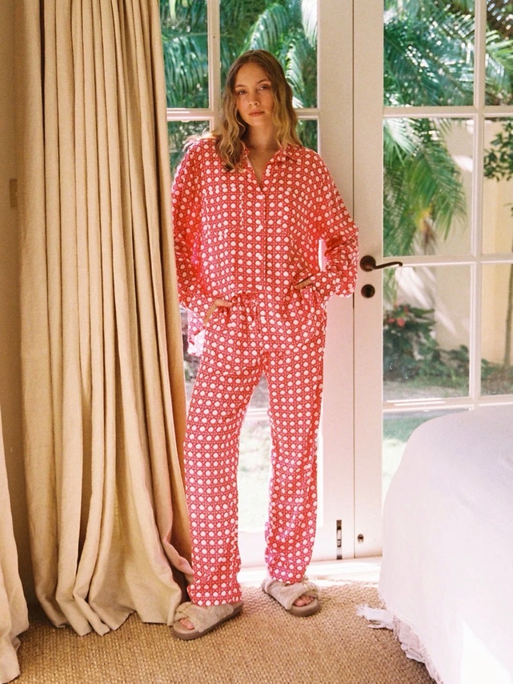 Piyama Marlon Rattan Raspberry Pink Pajama Set XS NWT
